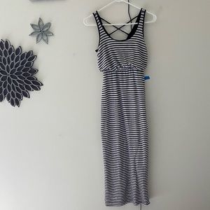 Monteau Striped Maxi Dress